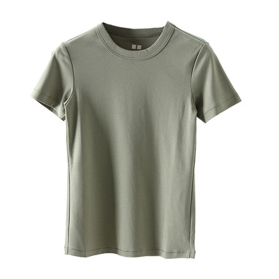 百搭基础款正肩纯棉圆领短袖T恤