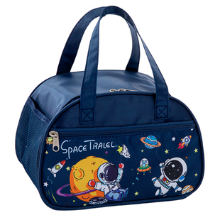 小学生饭盒袋子可爱卡通儿童手提包午餐防水便当包带饭大号手拎袋