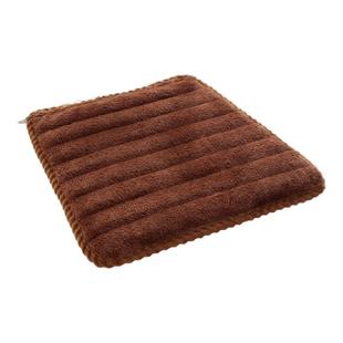 秋冬毛绒坐垫纯色加厚梯形餐椅垫方形电脑椅垫屁垫办公椅垫汽车垫