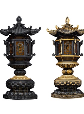 道家复古三清五路财神供奉宫灯