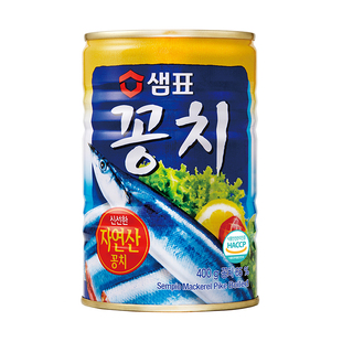 韩国进口膳府秋刀鱼罐头开盖即食炖泡菜汤400g每罐