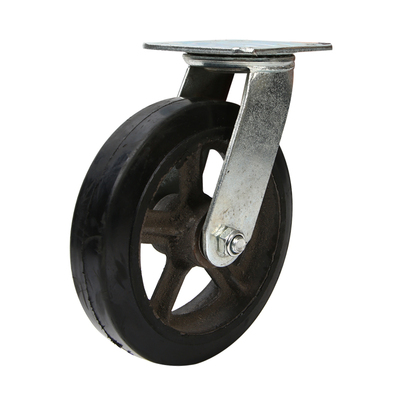 8寸铁芯橡胶轮万向轮重型
