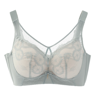 奴芝9363全罩D杯大胸显小防下垂无钢圈无磁文胸罩防震收副乳内衣