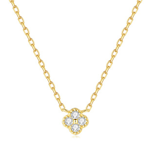 AGATHA/瑷嘉莎幸运四叶花迷你项链优雅感锁骨链法式38礼物