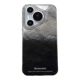 戒酒的李白｜ins冷淡风高级渐变冰川黑锡纸纹适用华为Pura70Ultra手机壳mate70pro+小众mate60简约Pura80极简