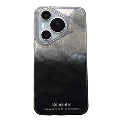 适用华为mate70渐变冰川黑锡纸纹