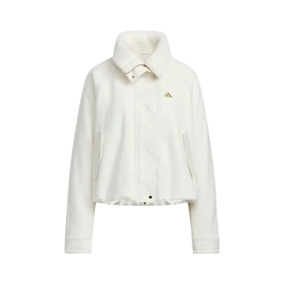 阿迪达斯马思纯同款马年新年外套女优雅毛绒运动休闲夹克 KH2662