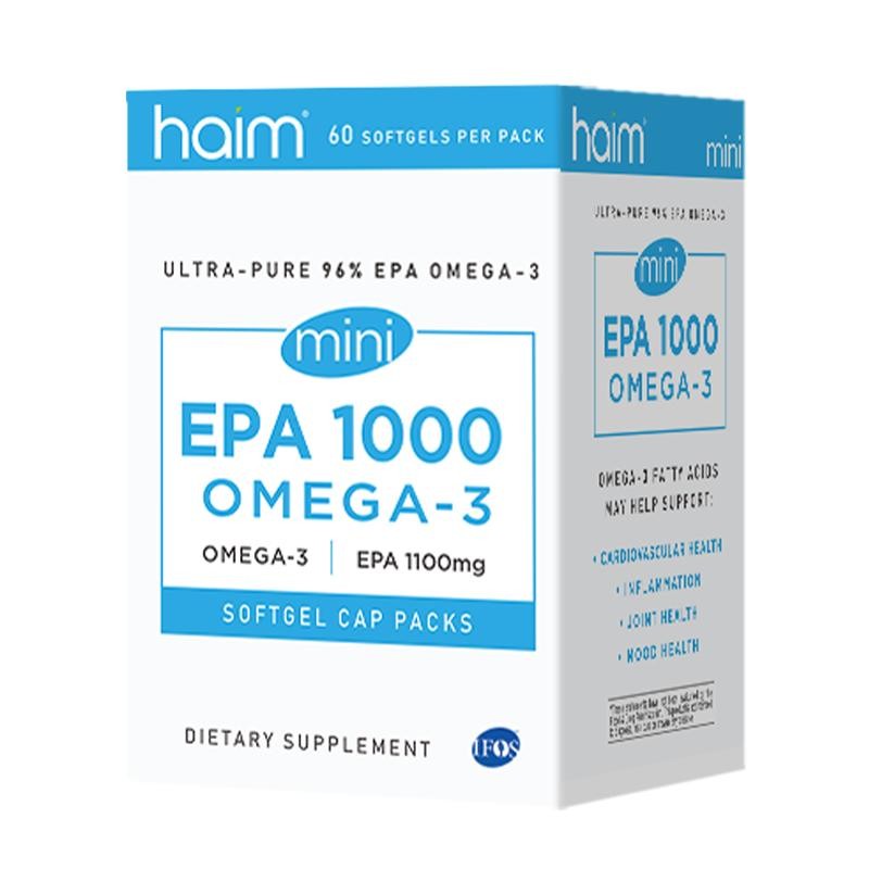 HAIM小优益99.6%高纯度EPA鱼油高含量epa血脂血压情绪鱼油60粒