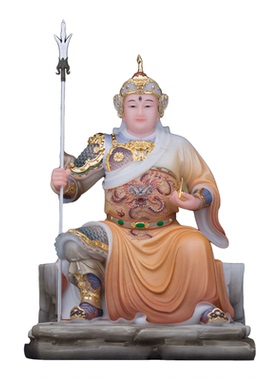 五显华光大帝神像马元帅家用汉白玉树脂马天君马灵军供奉桌面摆件