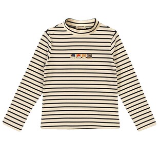 IVY HOUSE常春藤儿童装男女童T恤秋季长袖条纹半高领打底衫亲子装