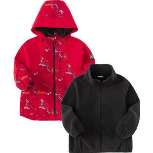巴拉巴拉童装儿童外套男童连帽两件套祥云户外上衣红色拜年服喜庆