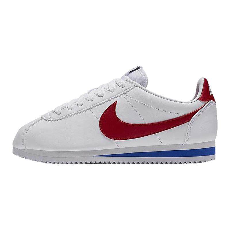 NIKE耐克白蓝红子弹头运动跑步鞋