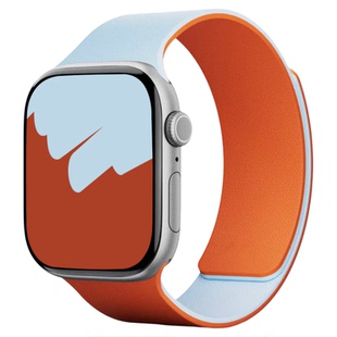 匠戴适用苹果S11手表iwatch10表带applewatch9磁吸SE3硅胶Ultra3男2智能S8女高级感7质感6女款运动秋冬腕表带