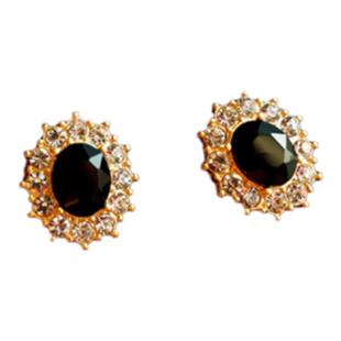 【独觅青影】复古精致新年百搭锆石气质赫本满钻花边耳钉耳夹宫廷