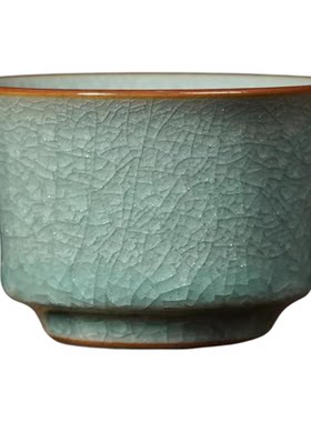 叶小春龙泉哥窑手工冰裂纹品茗杯