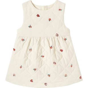 【商场同款】英氏女童裙子冬季加厚背心裙小女孩可爱连衣裙A字裙