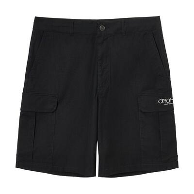 绫致杰克琼斯冬时尚潮流百搭字母刺绣抽绳宽松休闲五分裤短裤男