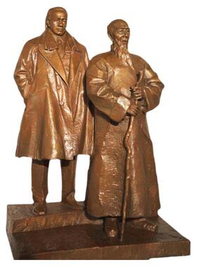 齐白石人物雕塑定制名人校园文化雕像广场博物馆创意艺术品摆件