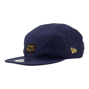 韩国代购NEWERA纽亦华黑金铭牌LOGO平沿软顶可调节五片帽海军蓝