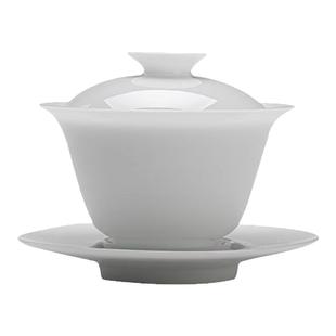 墨己冰种玉瓷羊脂玉茶具套装德化白瓷泡茶盖碗茶杯公道杯套组家用