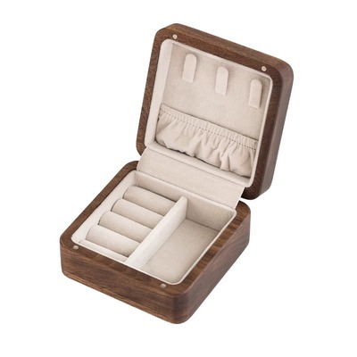 NHouse迷你刺绣首饰盒实木便携