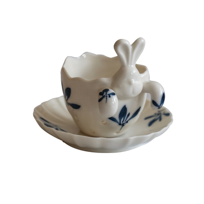 创意陶瓷茶漏茶滤小兔子挂耳过滤