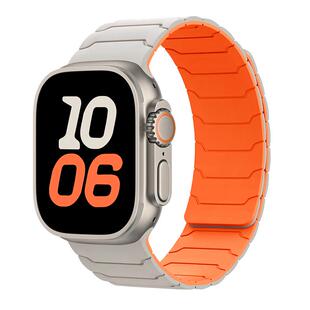 适用苹果S10手表iwatch9表带applewatch11磁吸10硅胶S11腕带Ultra女SE运动8男S8高级S7新款7iphone手表带秋冬
