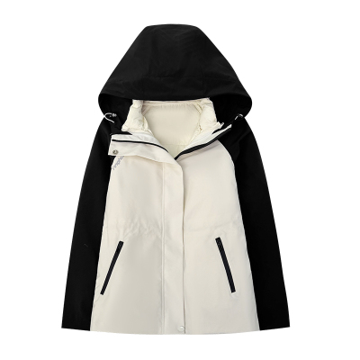 梵朵大码女装16403冬季新款保暖二合一外套户外休闲冲锋衣羽绒服