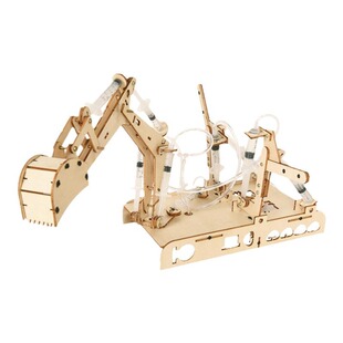 液压挖掘机diy儿童趣味物理科技小制作机械手臂玩具steam科学实验