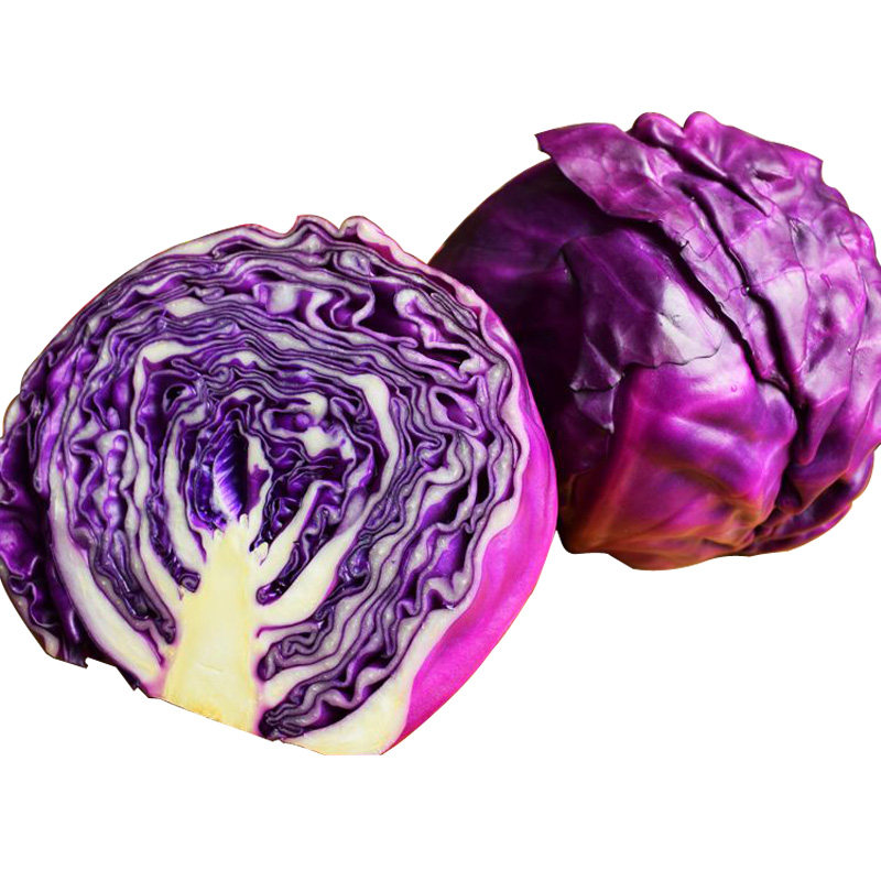 新鲜紫甘蓝蔬菜沙拉食材