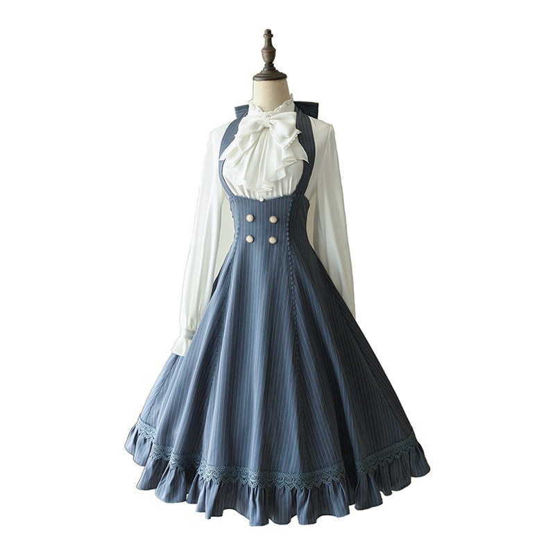 【森林以南】原创挂脖春秋JSK衬衣内搭lolita洛丽塔复古典法式CLA