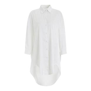 bf男友风白衬衫性感睡衣女中长款微透薄款大码冰丝纯欲风衬衣睡裙