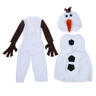 迪士尼雪宝衣服Frozen Olaf Costume圣诞节儿童服装男女孩演出服