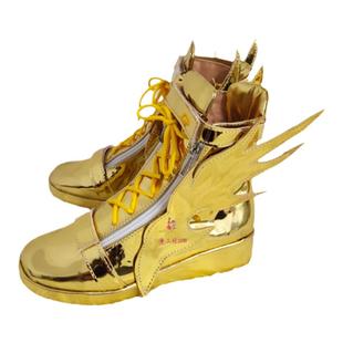 和平精英派对舞王金色cos鞋子定制动漫游戏cosplay靴子来图定做