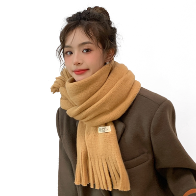 软糯毛绒加绒加厚保暖围巾