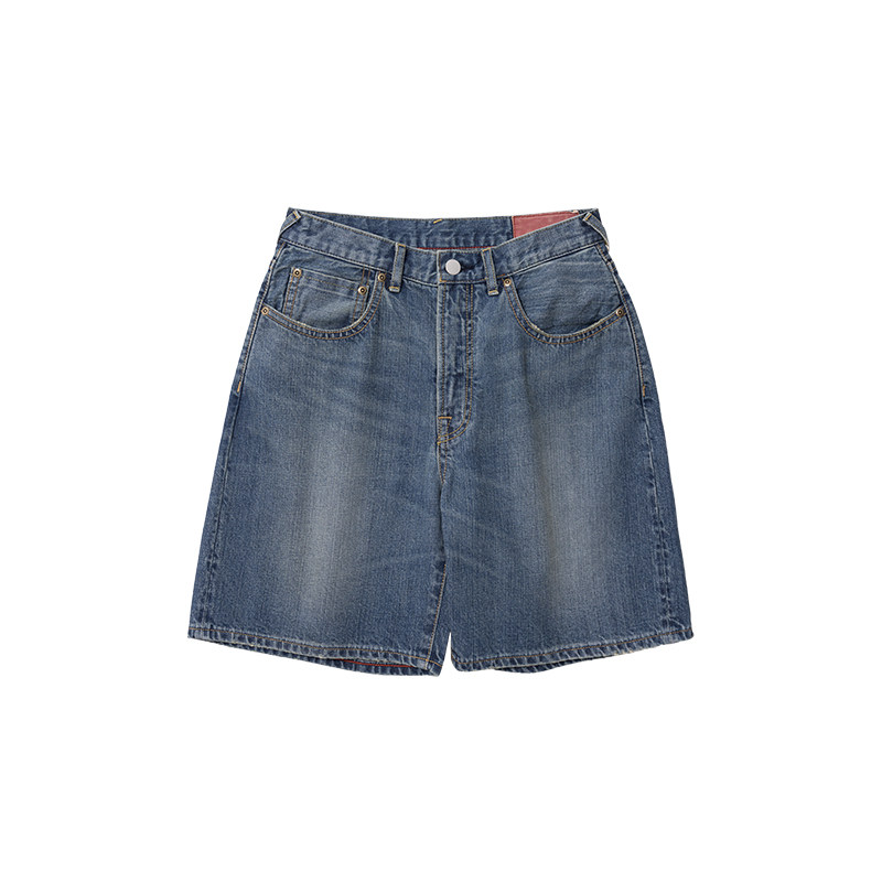 TACITURNLI 66Z SHORTS VW L 女士66中蓝水洗牛仔短裤