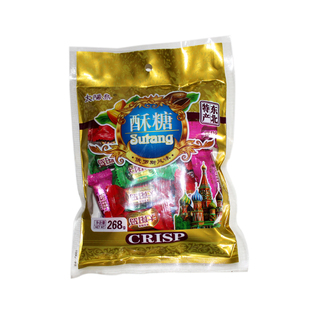 太阳岛酥糖中国哈尔滨市大陆黑龙江省袋装特产东北糖果2袋*268g
