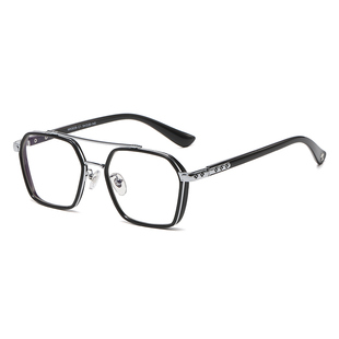 西装暴徒眼镜男近视智能感光变色陈伟霆同款眼睛潮牌防蓝光平光镜