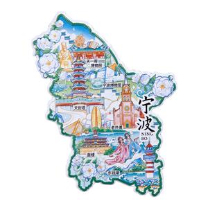 宁波金属冰箱贴老外滩鼓楼宁波博物馆天一阁博物院旅游城市纪念品