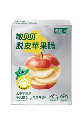 敏星脱皮苹果脆片儿童休闲零食