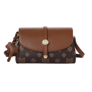 稻草人包包女士秋冬新款中年单肩包时尚百搭小众斜挎包高级妈妈包