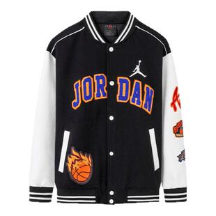 Nike耐克童装24春秋男童加厚针织夹克青少年中大童儿童外套棒球服