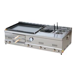 商用摆摊煤燃气老潼关肉夹馍烘烤箱火烧炉炸串白吉馍手抓饼一体机