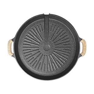 户外麦饭石烧烤盘铁板烧盘家用电磁炉韩式煎烤肉盘卡式炉明火专用