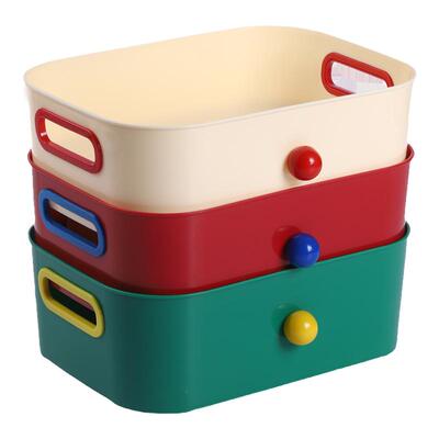 桌面收纳盒多巴胺零食杂物整理筐