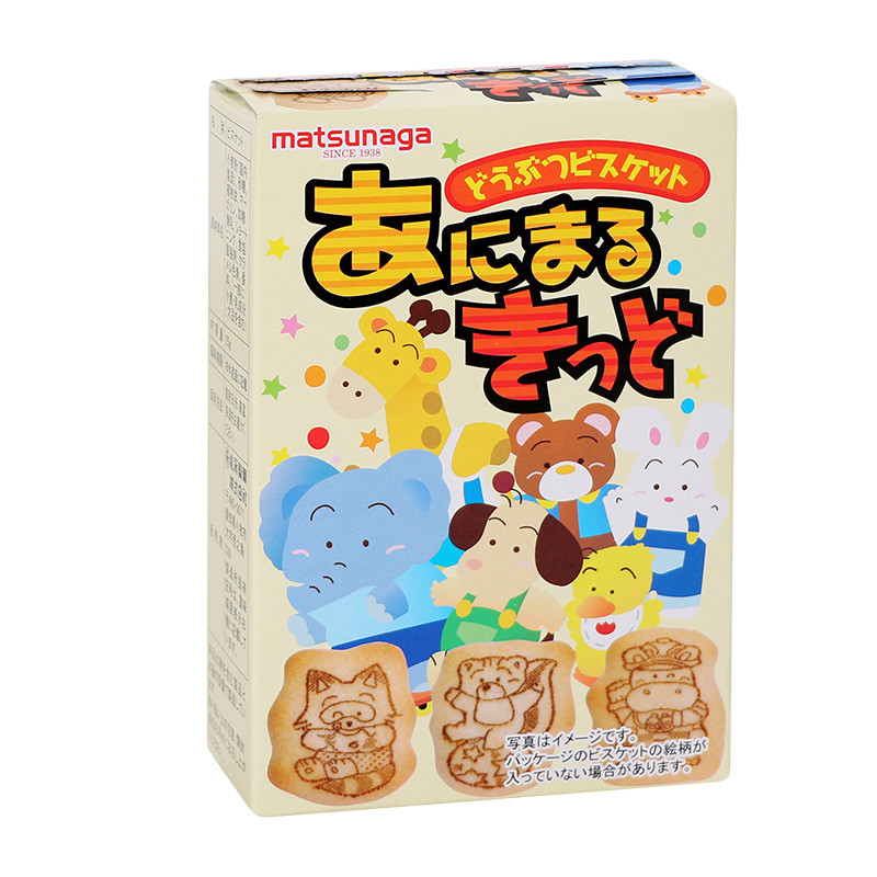 日本进口松永卡通图案可爱饼干小麦儿童小饼干伴手礼放学小点心