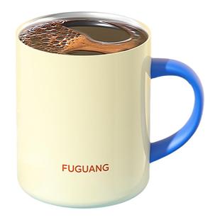 富光保温马克杯带盖316不锈钢办公室杯子女生咖啡杯家用泡茶水杯