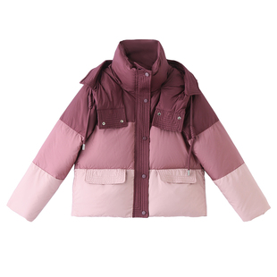 短款羽绒服女冬季2025新款时尚小个子连帽高端洋气白鸭绒外套加厚