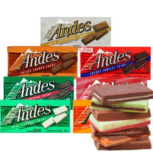 andes安迪士薄荷夹心巧克力132g美国进口休闲零食（代可可脂）