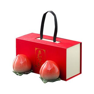 寿宴回礼做寿伴手礼定制礼盒过寿老人60岁7080岁100岁生日寿桃罐